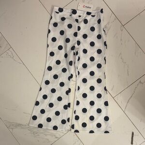 PatPat White and Black Polka Dot Kids Bottoms